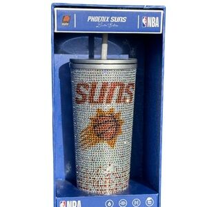 NBA Phoenix Suns Rhinestone Tumbler - Silver and Orange